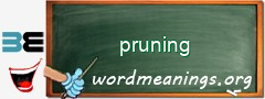 WordMeaning blackboard for pruning